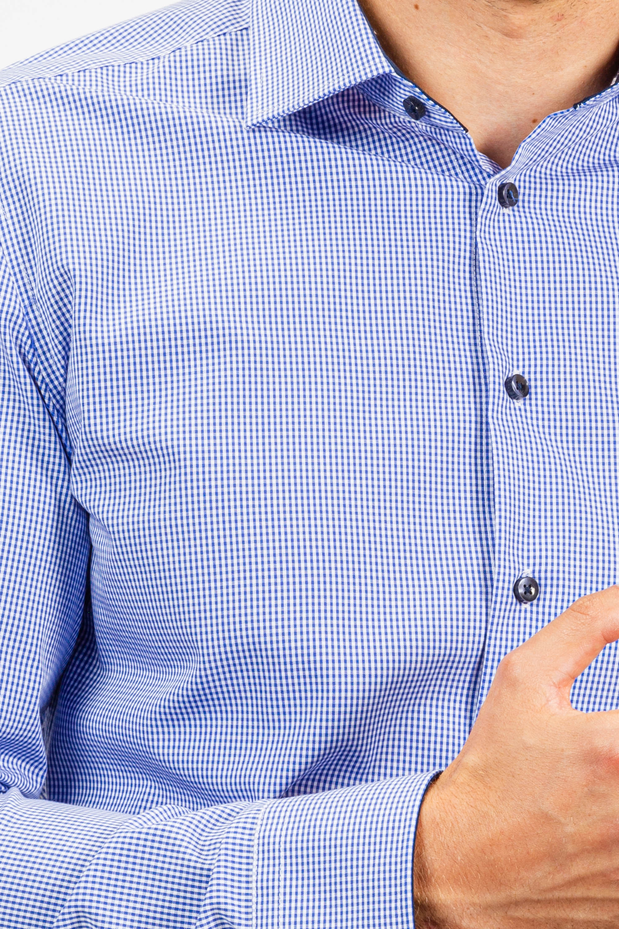 Seidensticker Heren Slim Patch Longsleeve Katoen Overhemd, wit (693690), 43