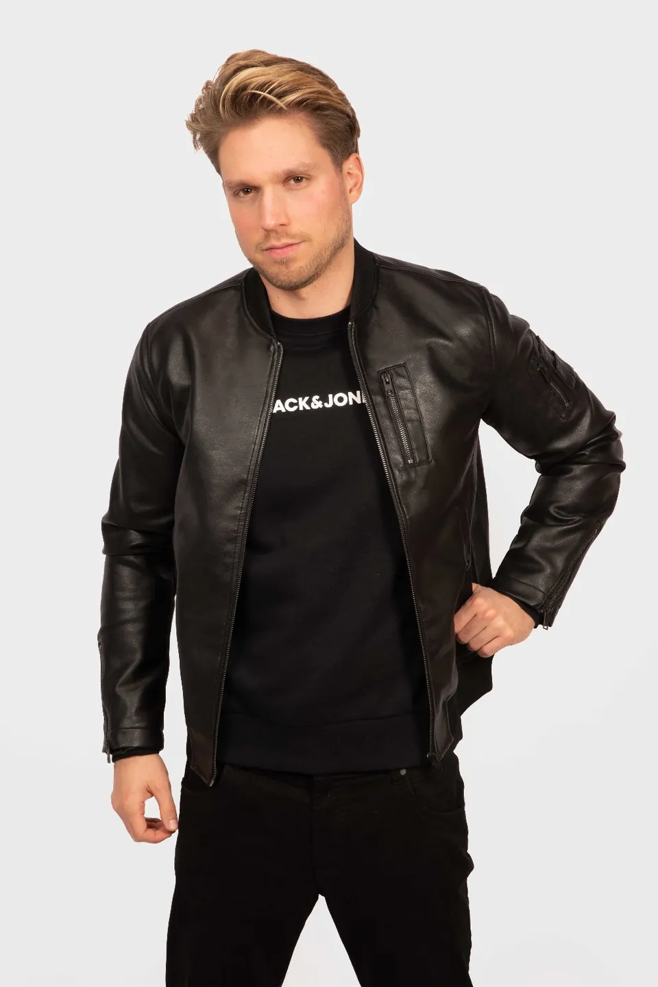 Jack & Jones Bőrkabát, 3. fotó